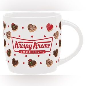 Krispy Kreme Doughnuts Valentine Mug With Doughnuts Lovers 14oz Hearts Cup B5